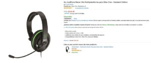 Amazon Oferta Audífonos Xbox One 