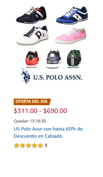 Amazon Oferta Calzado US Polo