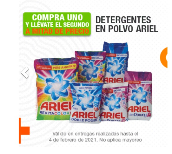La Comer Oferta Detergentes en Polvo Ariel