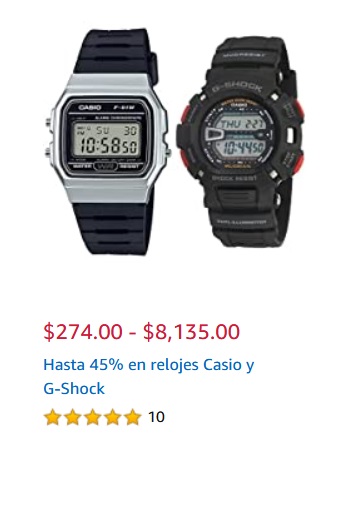 Amazon Oferta Relojes Casio y G-Shock