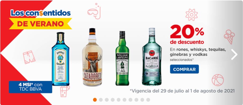 Chedraui Oferta Rones, Whiskys, Tequilas, Ginebras y Vodkas