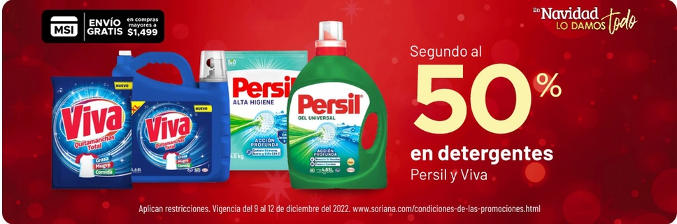 Soriana Oferta Detergentes Persil y Viva